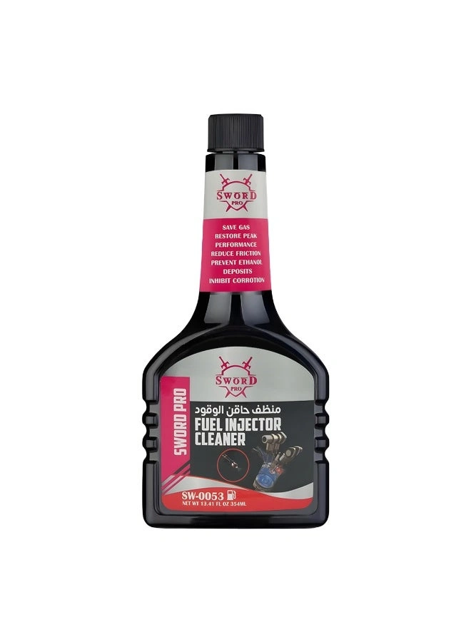 دبوزة SWORD PRO Fuel Injector Cleaner سوداء برقبة طويلة وإتيكيت حمراء